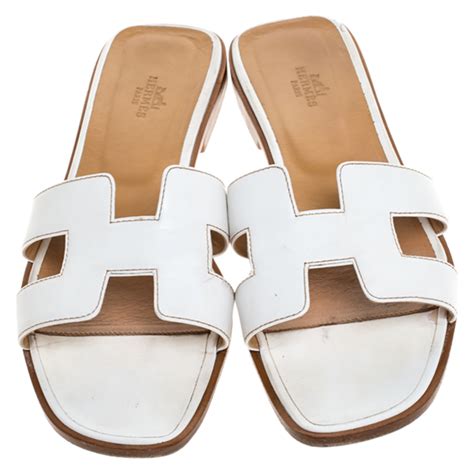 hermes white slides|hermes h sandals black oren.